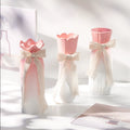Nordic-style gradient pink ceramic vase for dried flowers