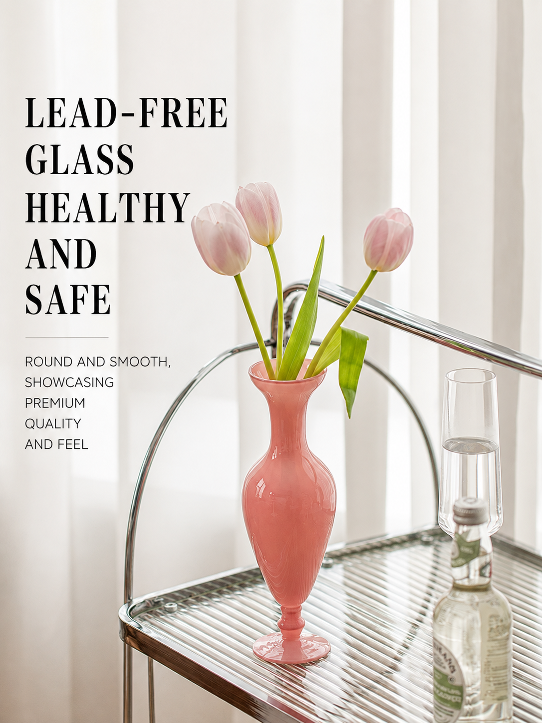 French-style glass vase arrangement